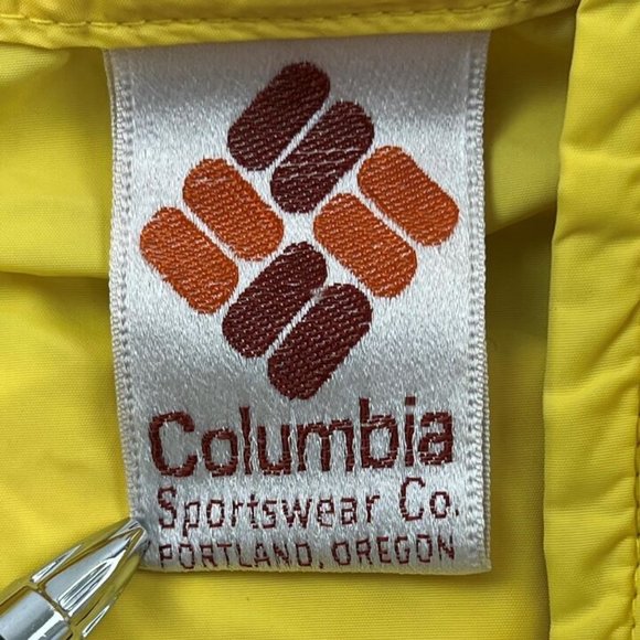 COLUMBIA SPORTSWEAR Half Zip Yellow Hooded Windbreaker Rain Coat Men's Medium - Picture 4 of 10